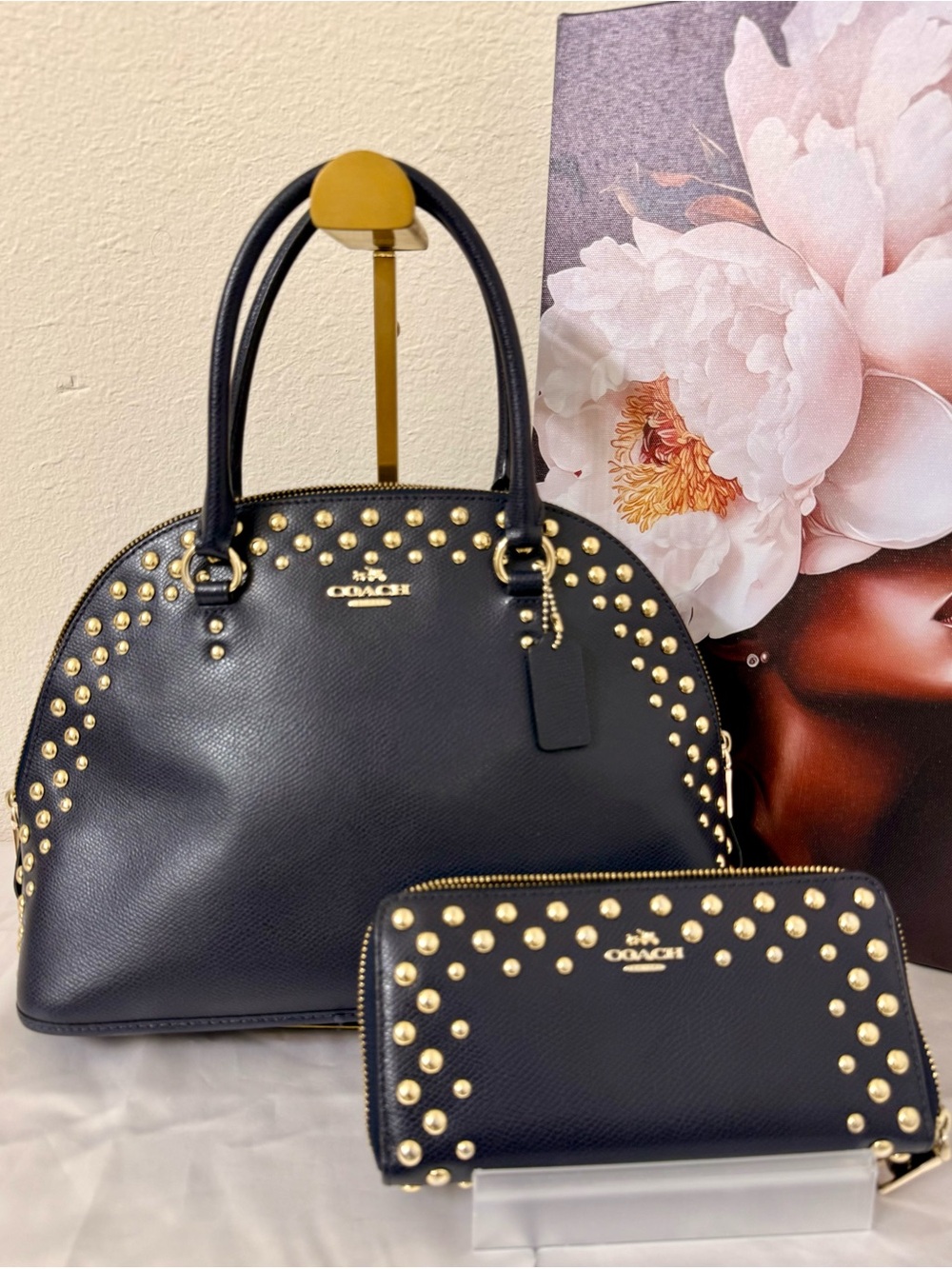 Coach Sierra Dome Satchel with Matching Accordian Wallet